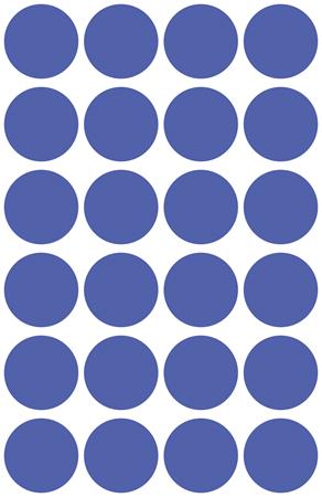 Etikett, 18 mm, kör, eltávolítható, AVERY ZWECKFORM, indigókék, 96 etikett/csomag